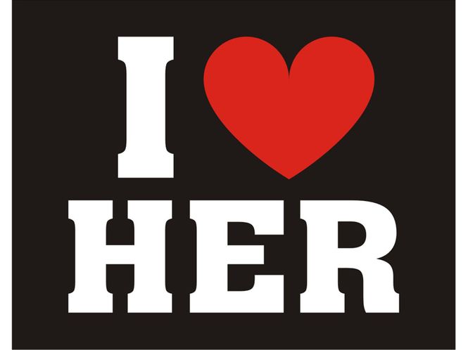 Hovedbilde Klistremerker til sko - I love her