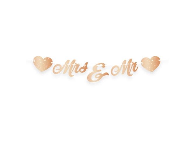 Hovedbilde Banner - Mr & Mrs - Rose Gold