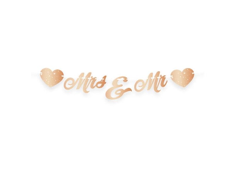 Banner - Mr & Mrs - Rose Gold