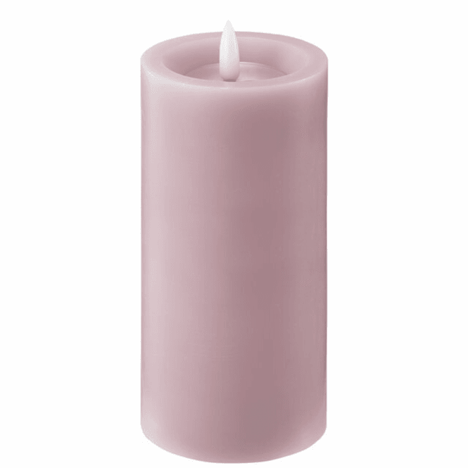 Hovedbilde Led lys - Kubbelys Pastell rosa, 7,5x15cm