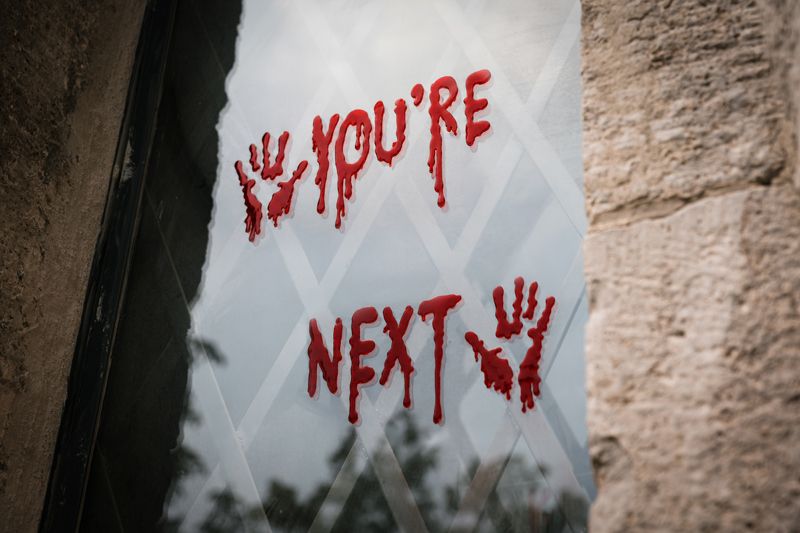 Gel-vindusdekor You're Next Rød