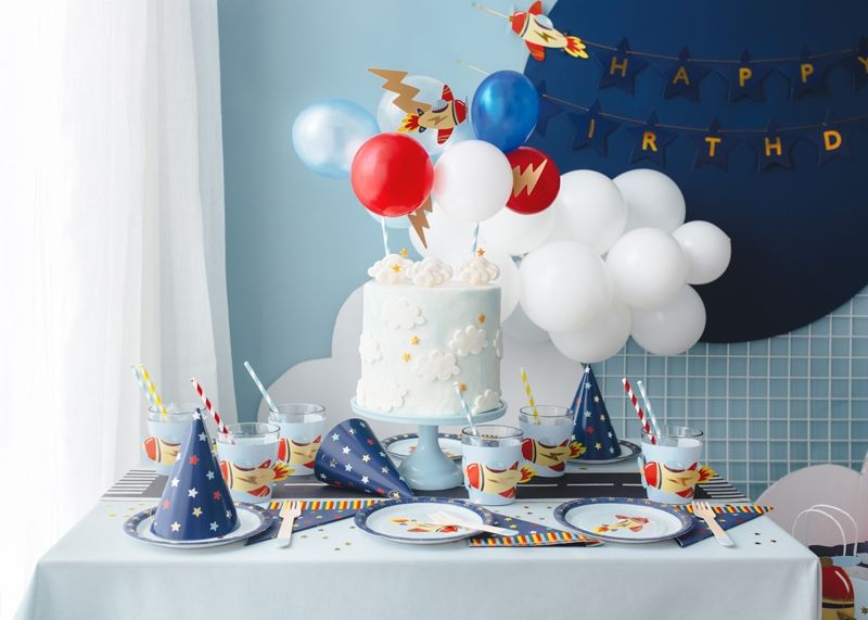 Partyhatt - Stjerner Flymotiv, 6stk