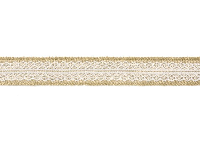 Hovedbilde Jute Pyntebånd Blonder 2