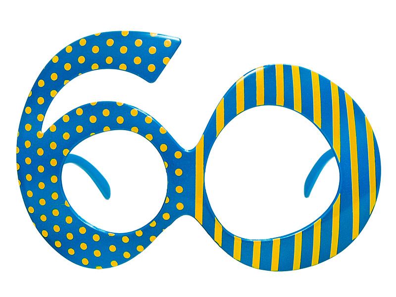 Partybriller «60», blå