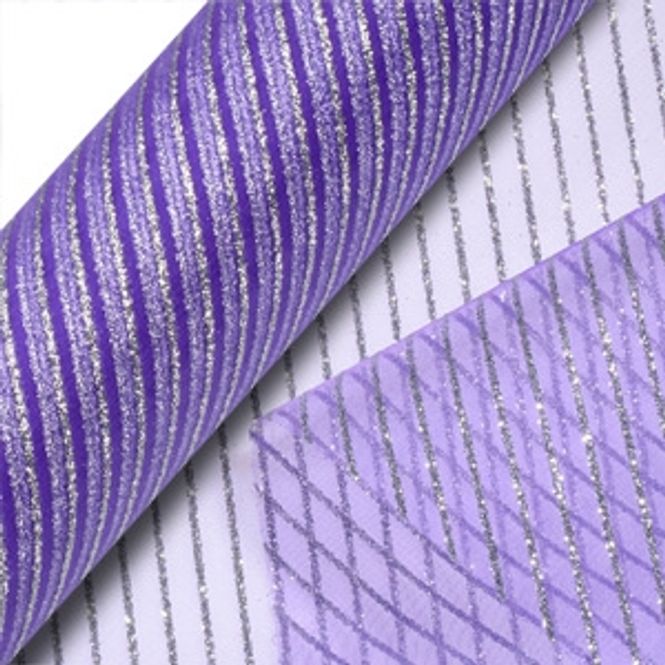 Hovedbilde Organza Silver Line Lilla 10m