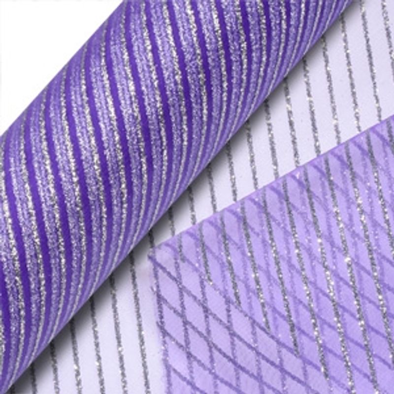 Organza Silver Line Lilla 10m