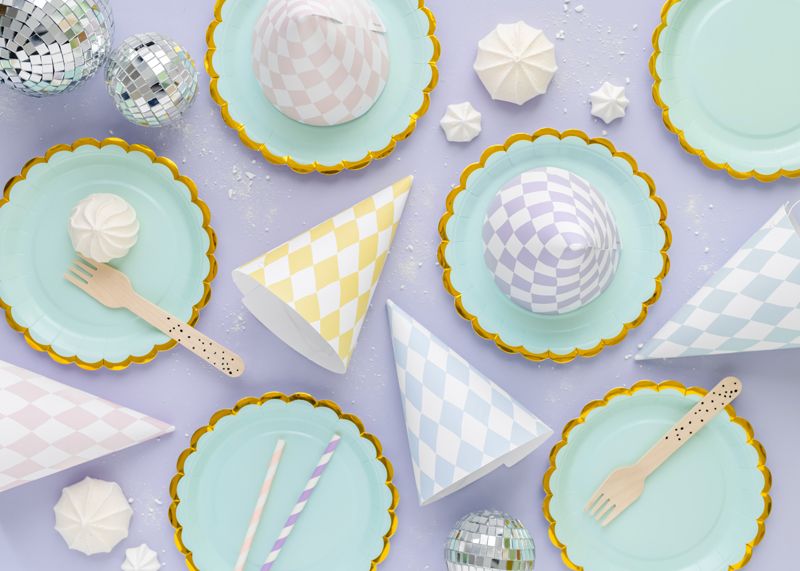 Engangs trebestikk , svart mønster, 16 cm: 1pkt/18pc.