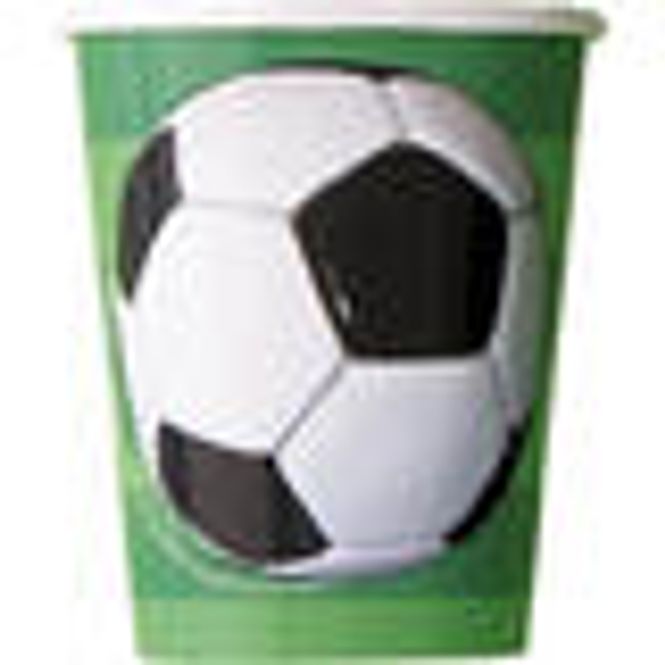 Hovedbilde Pappkopper Fotball 3D 8 stk