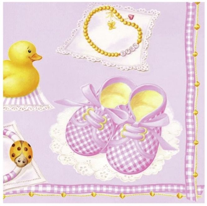 Hovedbilde Servietter lunsj - Rosa sko