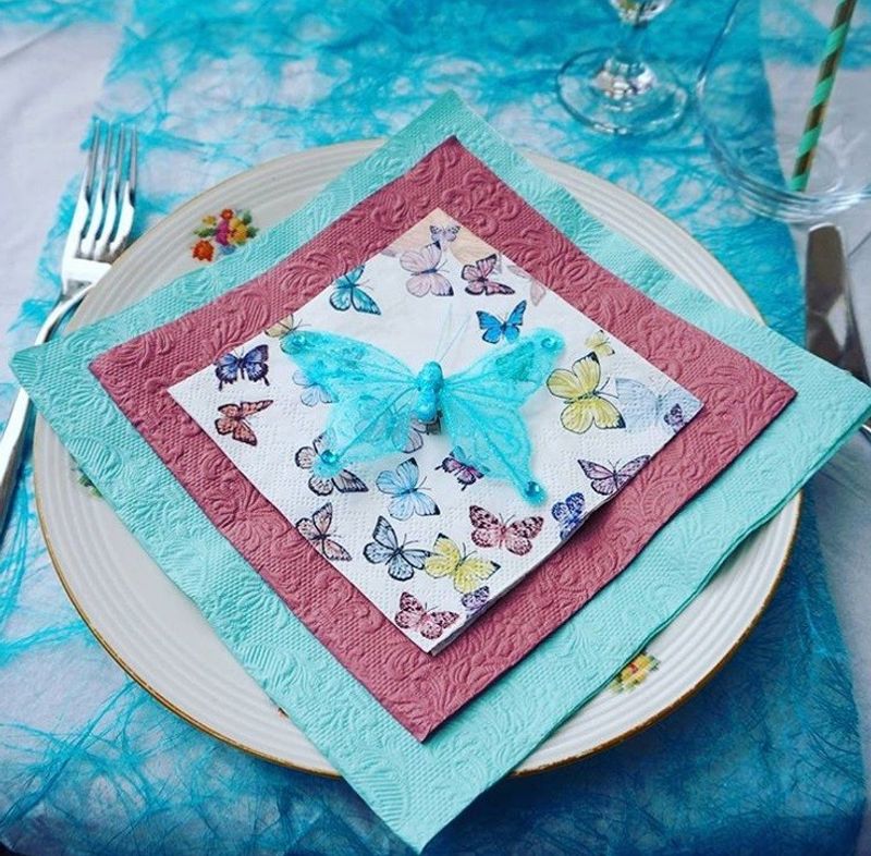 Elegance Aqua / Mint Lunsj Servietter