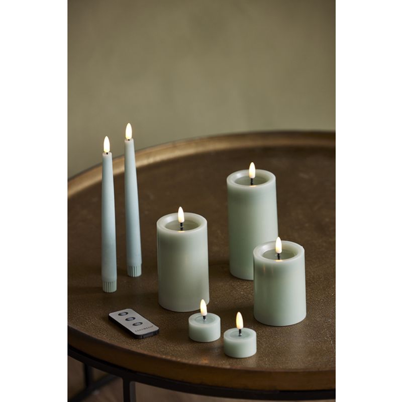 Led lys - Kubbelys Sage, 7,5x10cm