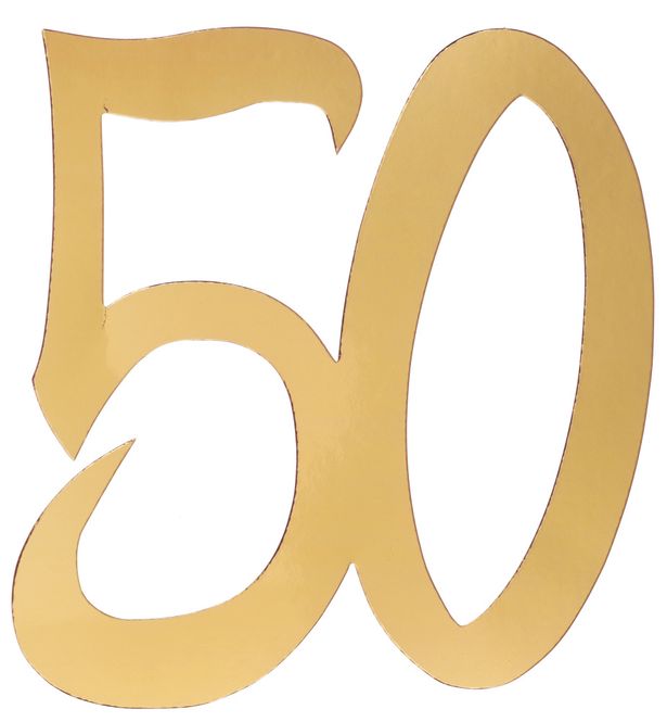 Hovedbilde Stor konfetti tall gull - 50 år