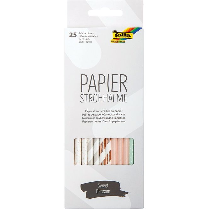 Hovedbilde Papirsugerør: Folia Papirsugerør 25stk  Sweet ...