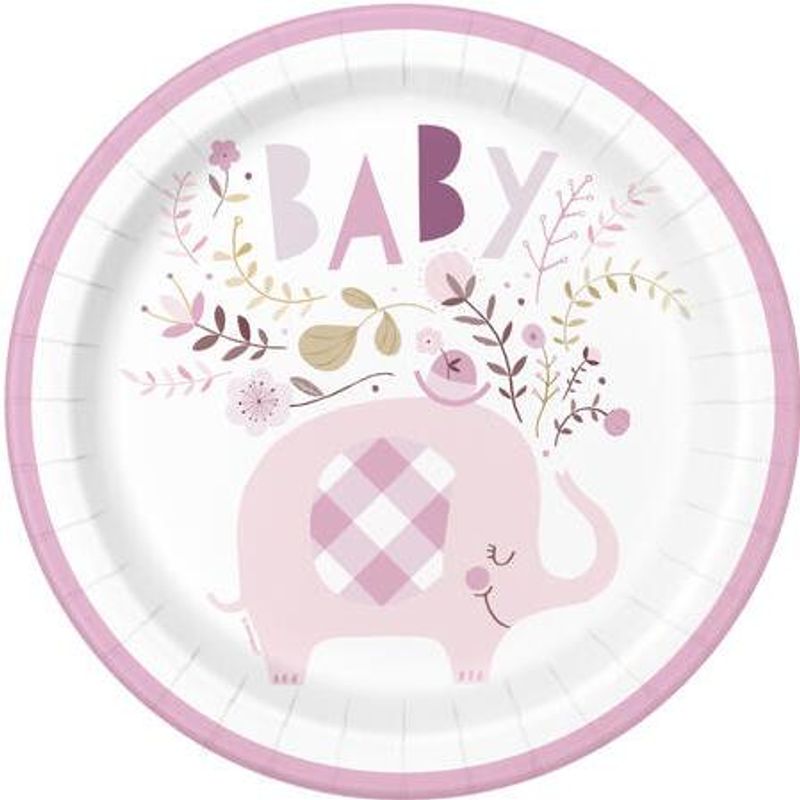 Tallerkener Pink Floral Elephant 23cm