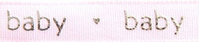 Hovedbilde Satinbånd m/baby lys rosa 12mm 20m