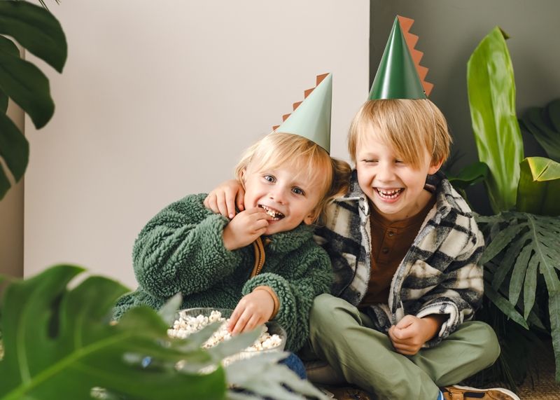 Partyhatt - Dinosaur - 6 stk