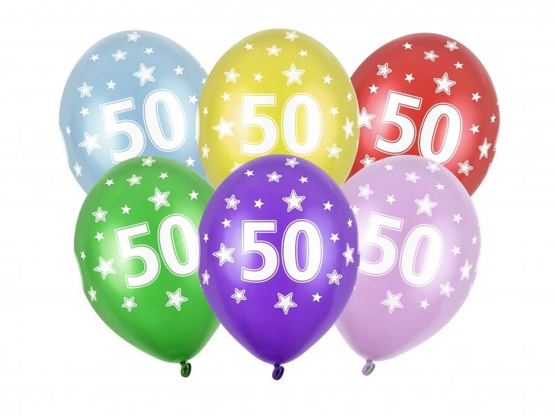 Ballonger 50 Metallic Mix 6 stk