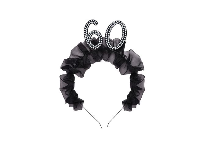 Hovedbilde Hårbøyle «60» med rysjer og perler