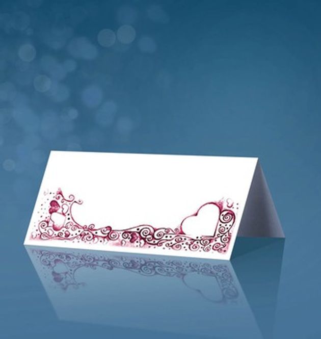 Hovedbilde Røde Hjerter Bordkort 25 stk