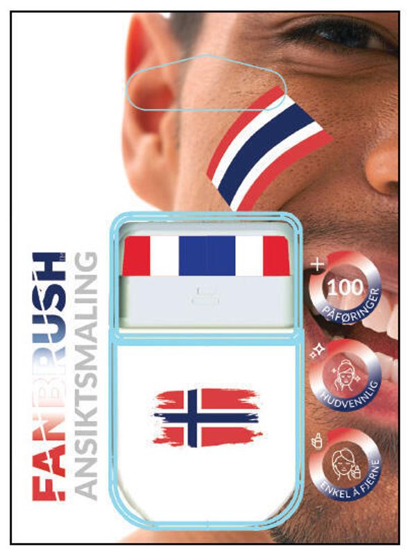 Sminkestift norsk flagg – rød hvit blå
