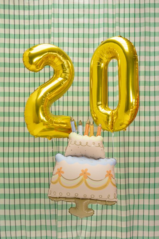 Folieballong Bursdagskake 62 x 104 cm