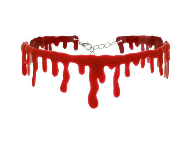 Hovedbilde Blodig choker Rød 35 cm