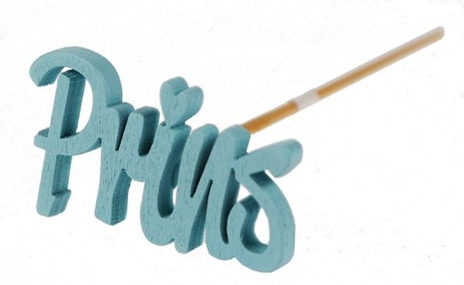 Hovedbilde PRINS i tre lys blå på pinne