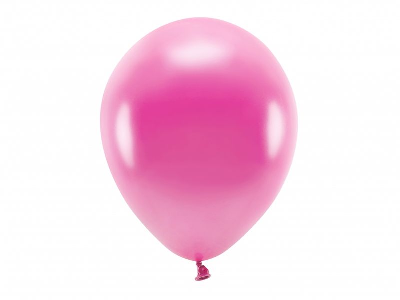 ECO Ballonger 10 Stk, 30cm - Metallisk, Fuchsia