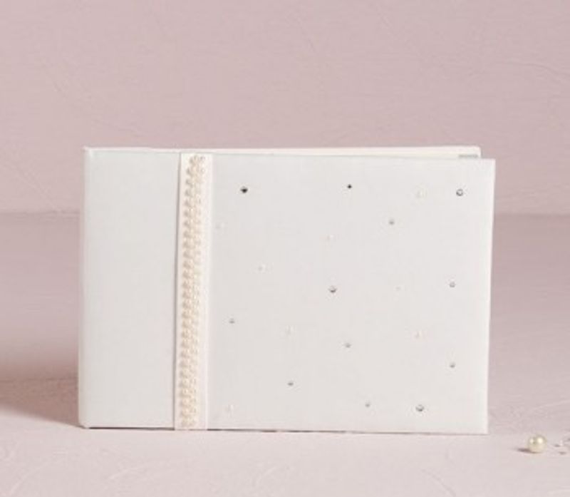 Glitter Gjestebok Hvit