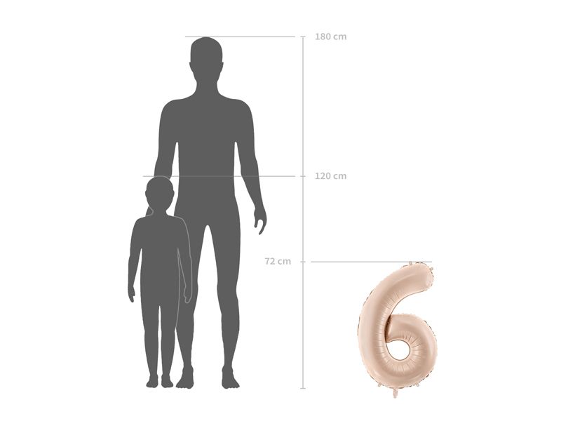 Tallballong ''7'', 72 cm, lys gull