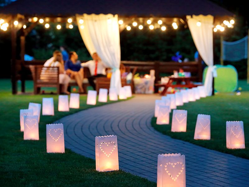 Lanterrner til telys 10 stk (15 x 9 x 26 cm)