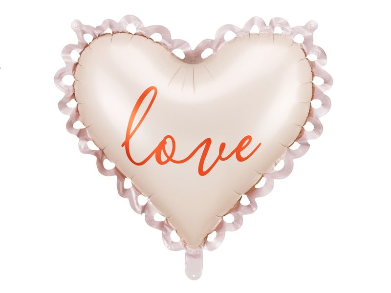 Folie Hjerte Love med border 50x47 cm