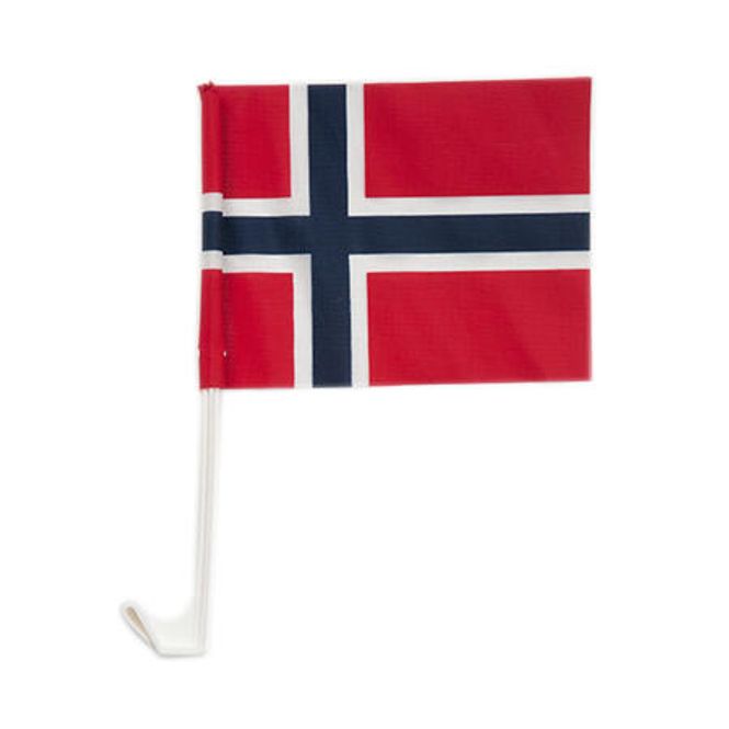 Hovedbilde Bilflagg med holder 38 cm – norsk flagg