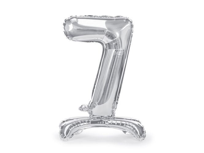 Hovedbilde Stående folieballong tall 7 Sølv (70 cm)